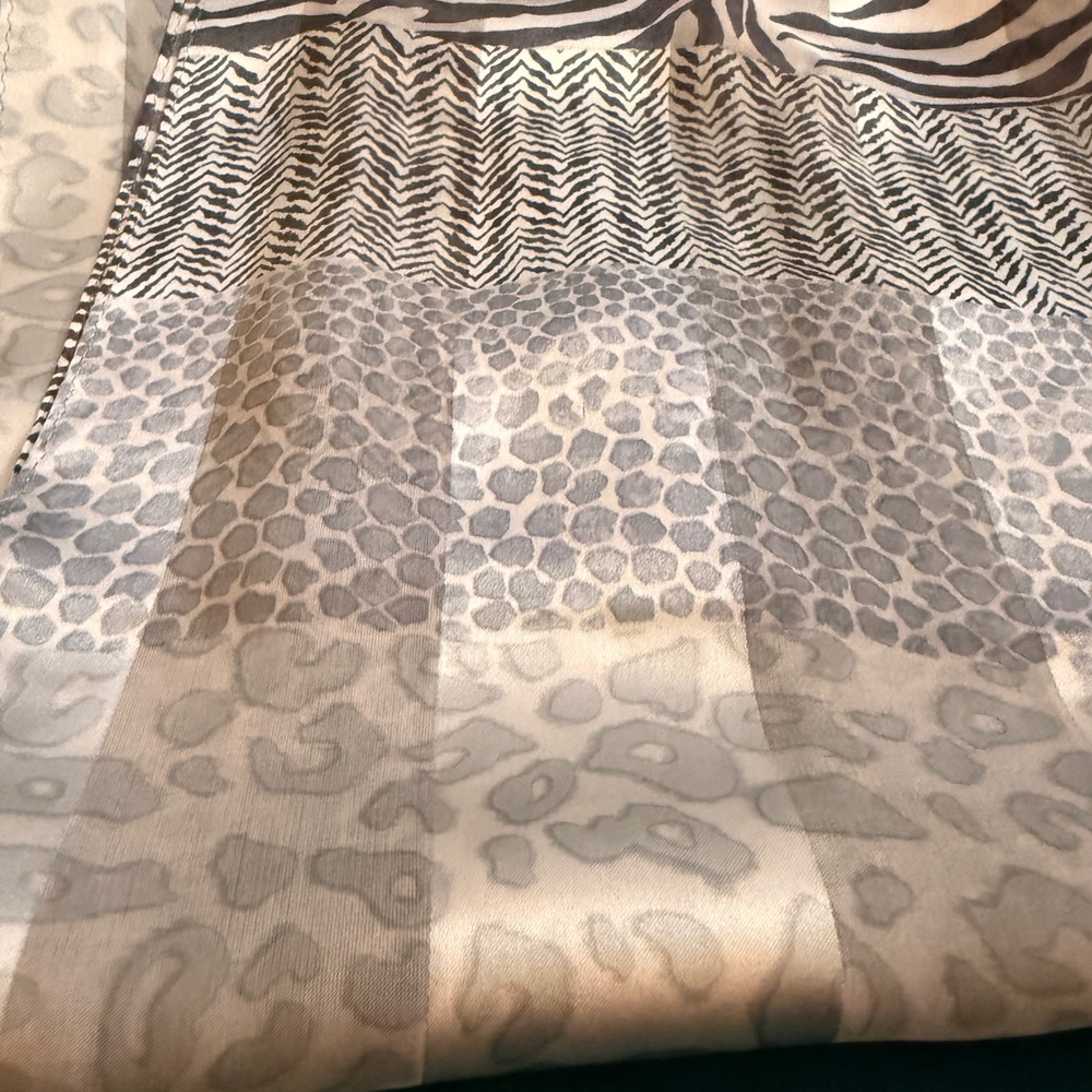 Adrienne Vittadini + Animal Print Scarves Bundle Women Zebra Leopard Abstract - Picture 11 of 12